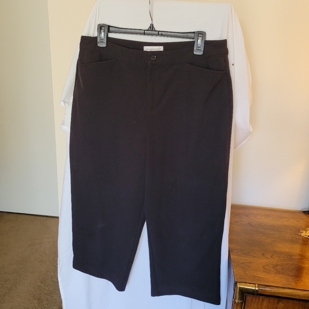 Christopher & Banks Capri Black Slacks 12 (314)